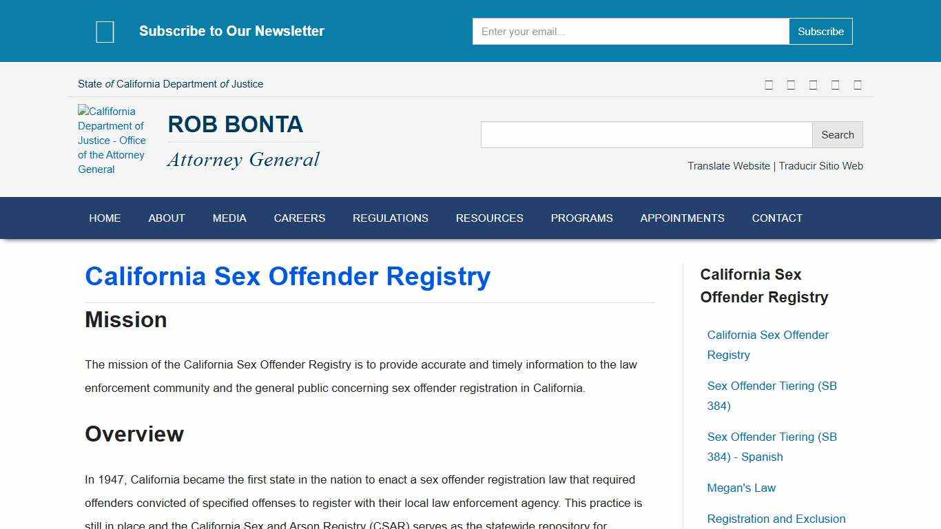 California Sex Offender Registry | State of California - Department of Justice - Office of the Attorney General